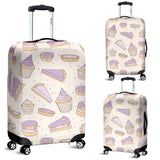 Cakes Pies Tarts Muffins And Eclairs Purple Blueberry Topping Pattern Luggage Covers