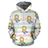 Cute Hand Drawn Mermaid Men Women Pullover Hoodie
