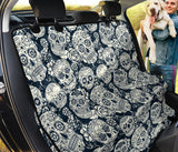 Sugar Skull Black White Pattern Dog Car Seat Covers