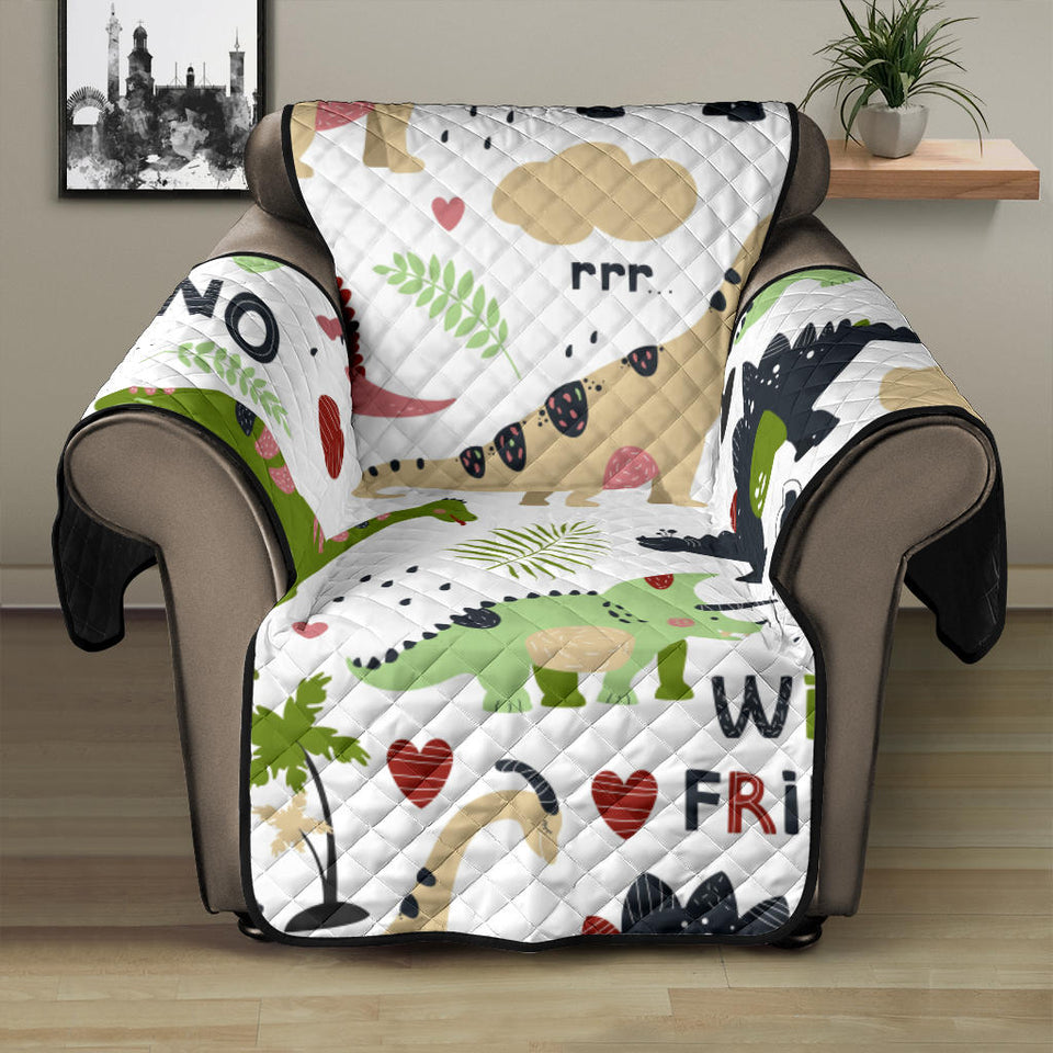 Cute dinosaurs pattern Recliner Cover Protector