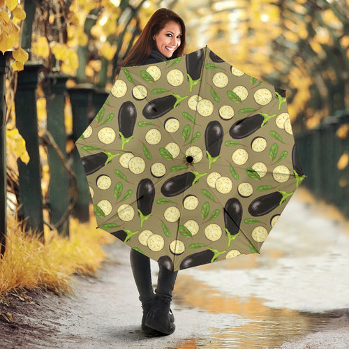Eggplant Pattern Print Design 02 Umbrella