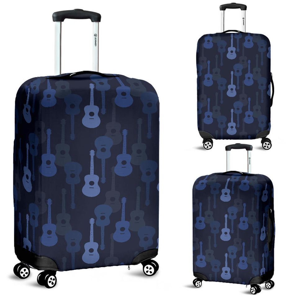 Blue Theme Guitar Pattern Luggage Covers