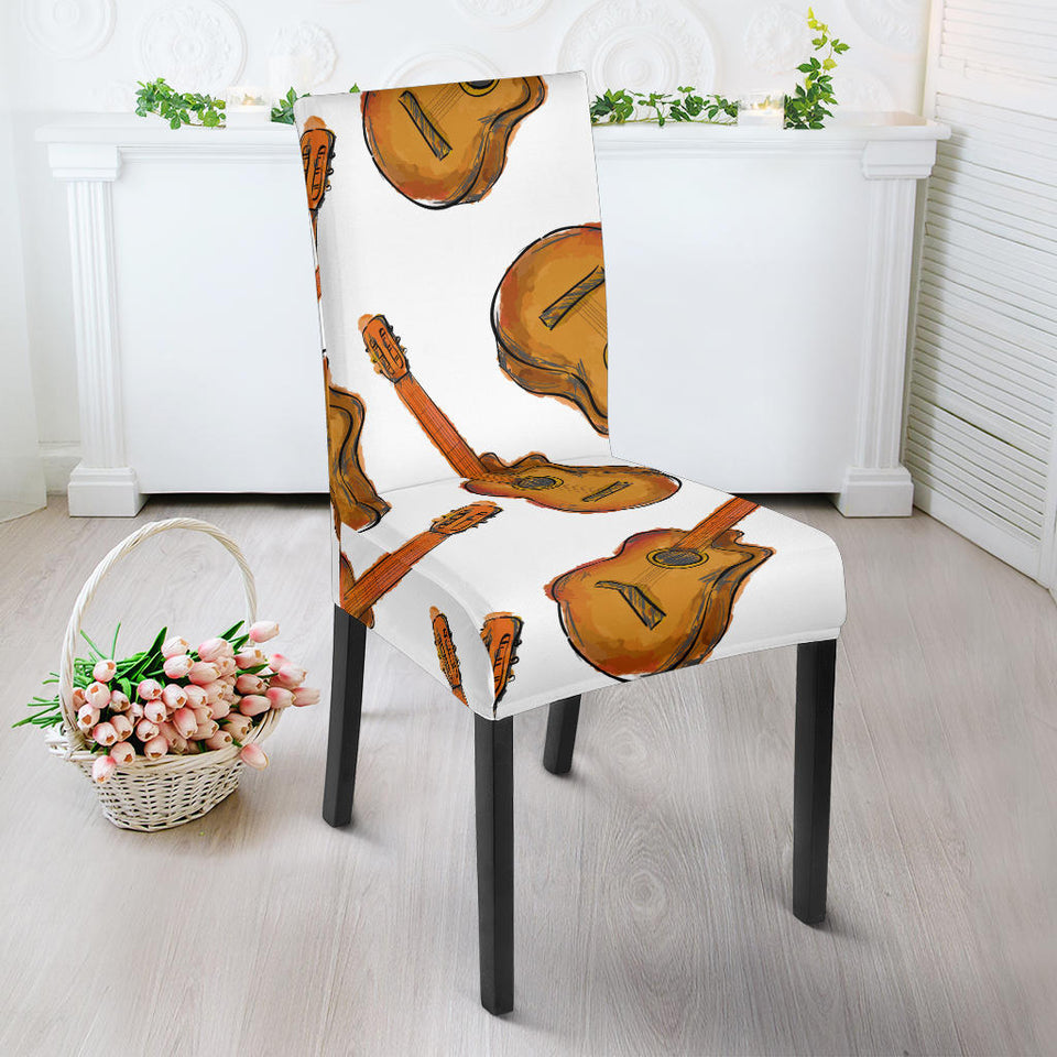 Paint Guitar Pattern Dining Chair Slipcover