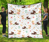 Cute Chihuahua Puppie Pattern Premium Quilt