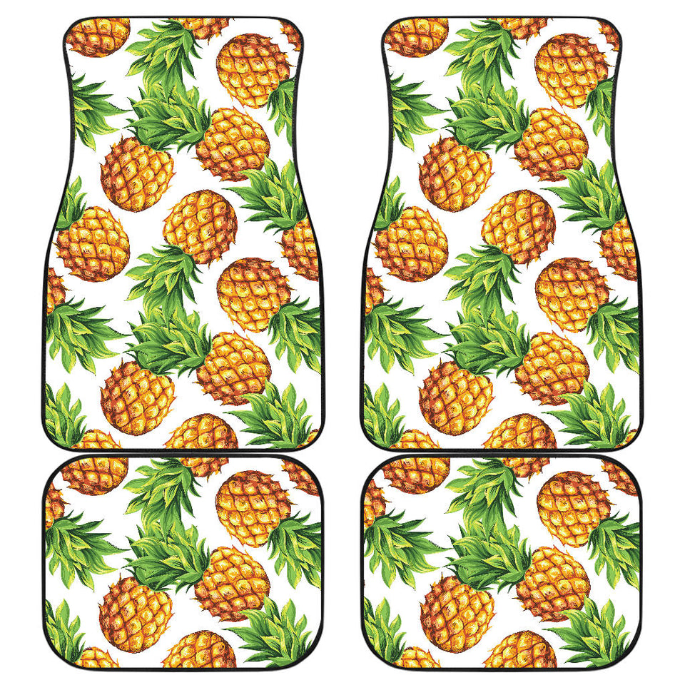 Pineapples Design Pattern Front And Back Car Mats