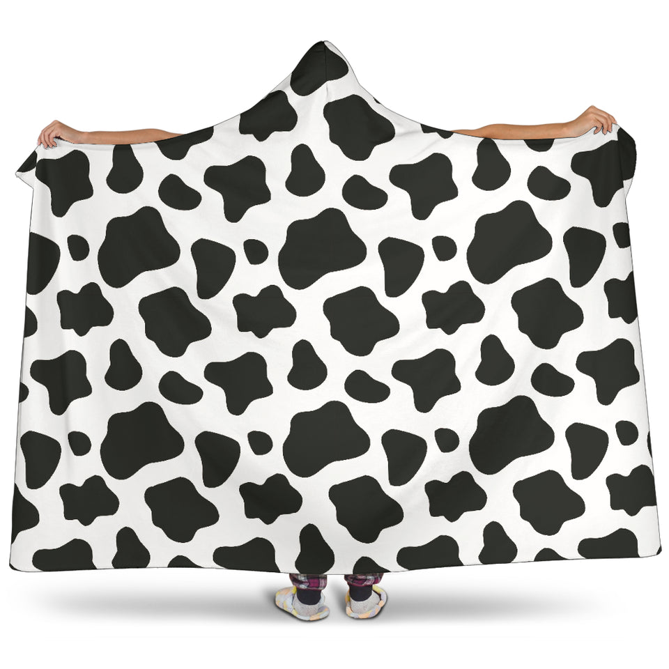 Cow Skin Pattern Hooded Blanketà¹†À¹†