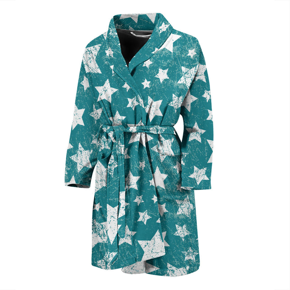 Vintage Star Pattern Men'S Bathrobe