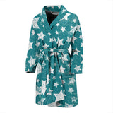 Vintage Star Pattern Men'S Bathrobe