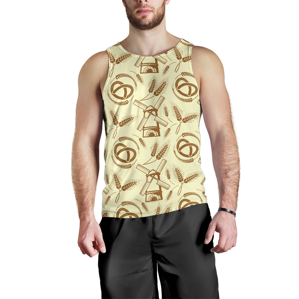 Windmill Wheat pattern Men Tank Top