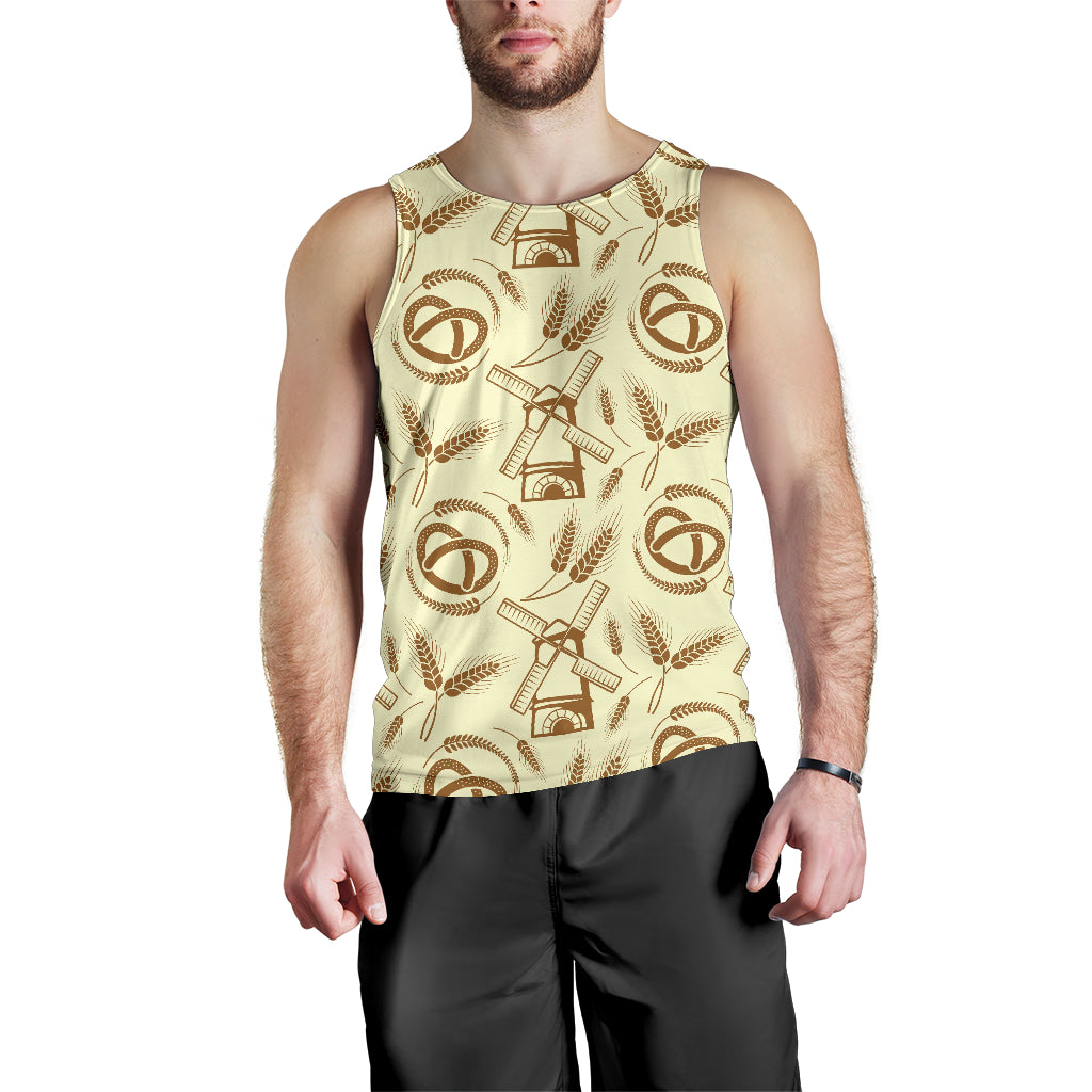 Windmill Wheat pattern Men Tank Top
