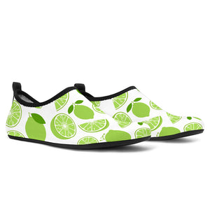 Lime Design Pattern Aqua Shoes