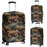 Chameleon Lizard Tropical Leaves Palm Tree Luggage Covers