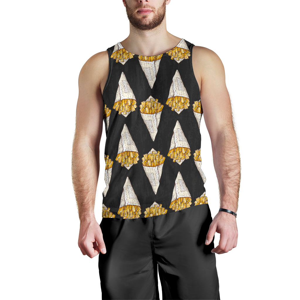 French fries dark background Men Tank Top
