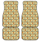 English Bulldog Pattern Print Design 02 Front and Back Car Mats