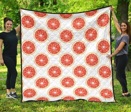 Grapefruit Pattern Premium Quilt