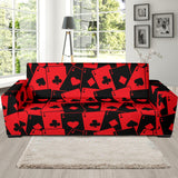 Casino Cards Suits Pattern Print Design 02 Sofa Slipcover