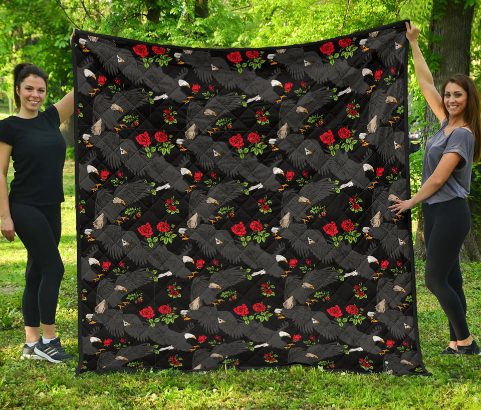 Eagle Pattern Print Design 04 Premium Quilt