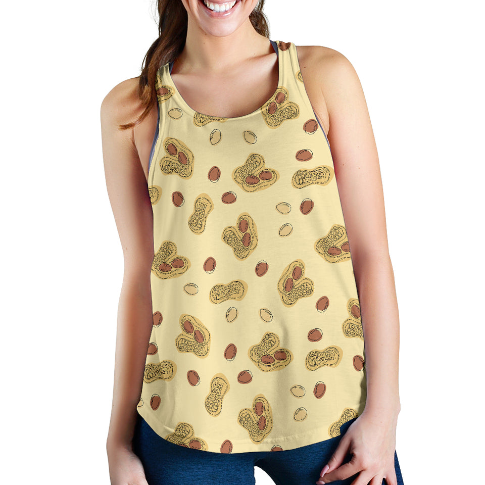 peanuts design pattern Women Racerback Tank Top