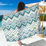 Zigzag  Chevron Paint Design Pattern Sarong