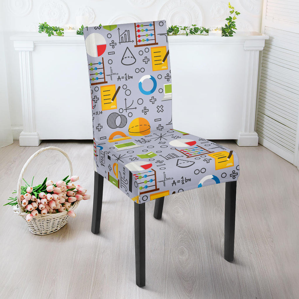 Math Pattern Print Design 04 Dining Chair Slipcover