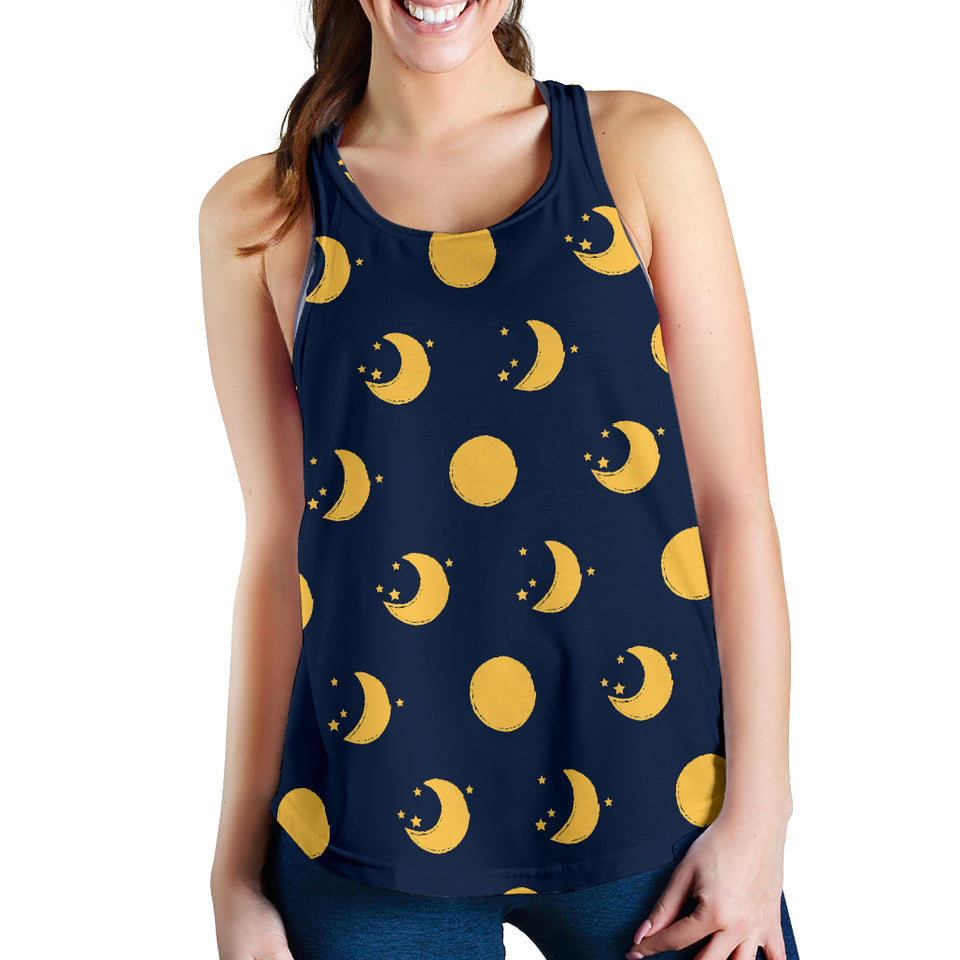 Moon star pattern Women Racerback Tank Top