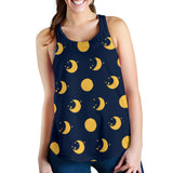 Moon star pattern Women Racerback Tank Top