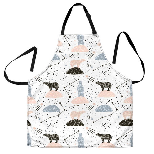 Polar Bears Star Poka Dot Pattern Adjustable Apron