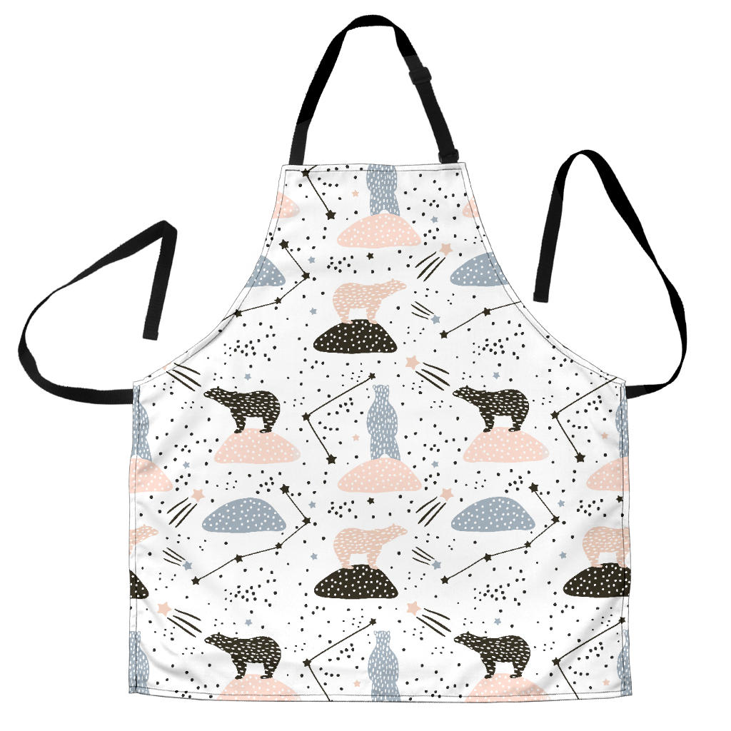 Polar Bears Star Poka Dot Pattern Adjustable Apron