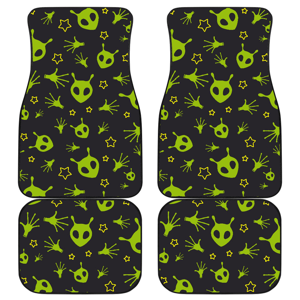 Alien Pattern Print Design 02 Front and Back Car Mats