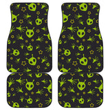 Alien Pattern Print Design 02 Front and Back Car Mats
