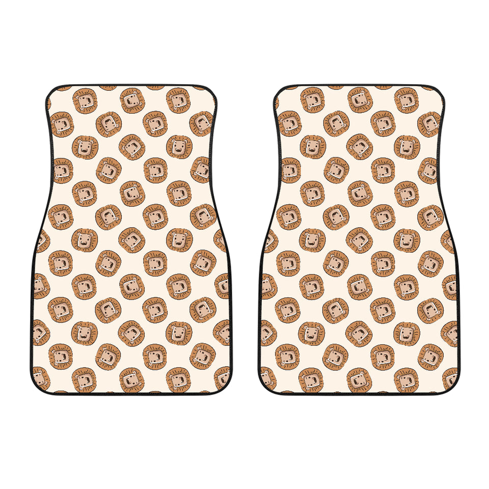 Lion Pattern Print Design 01 Front Car Mats