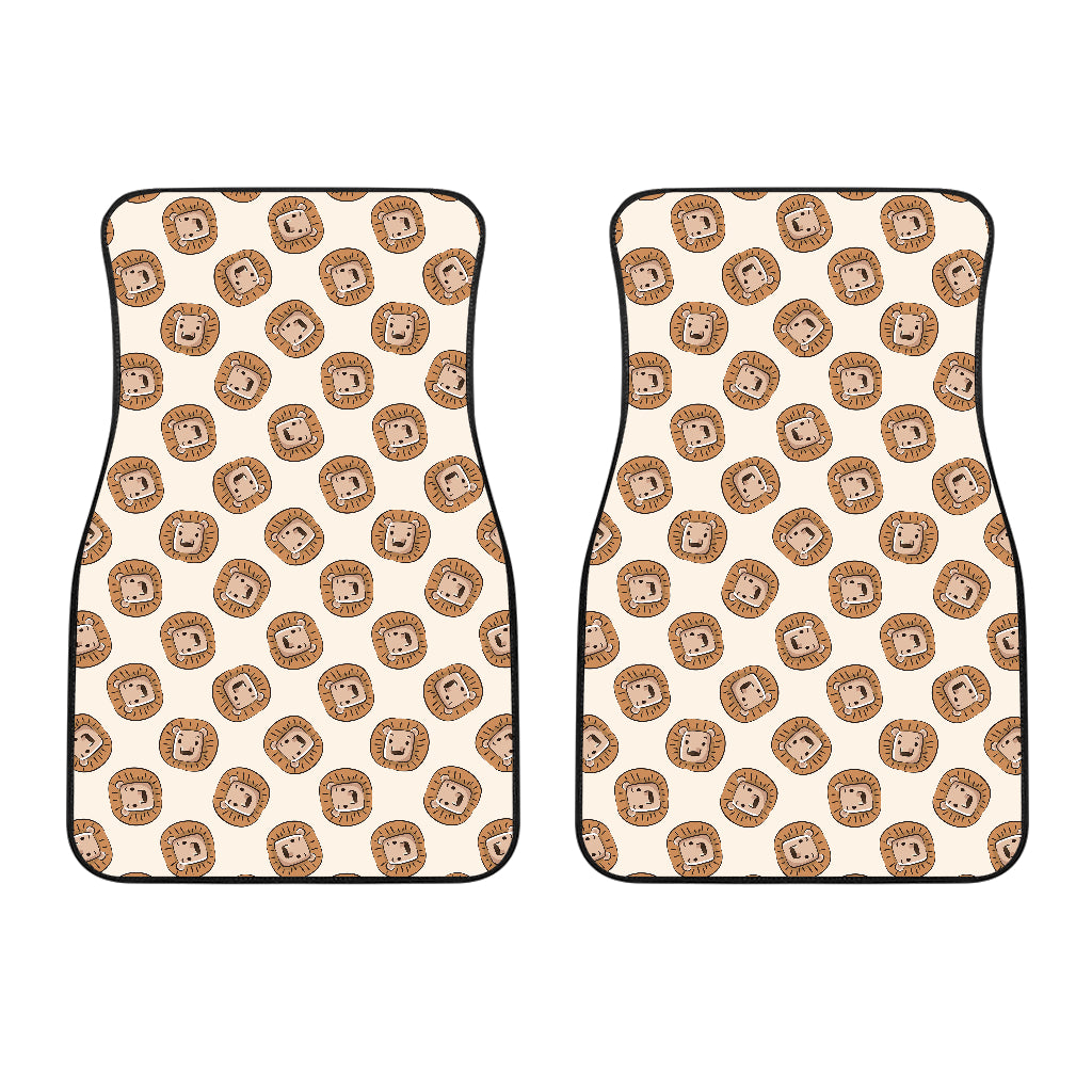Lion Pattern Print Design 01 Front Car Mats