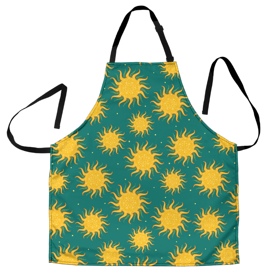Sun Green Background Adjustable Apron