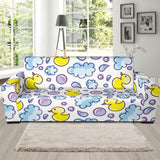 Duck Toy Pattern Print Design 01 Sofa Slipcover
