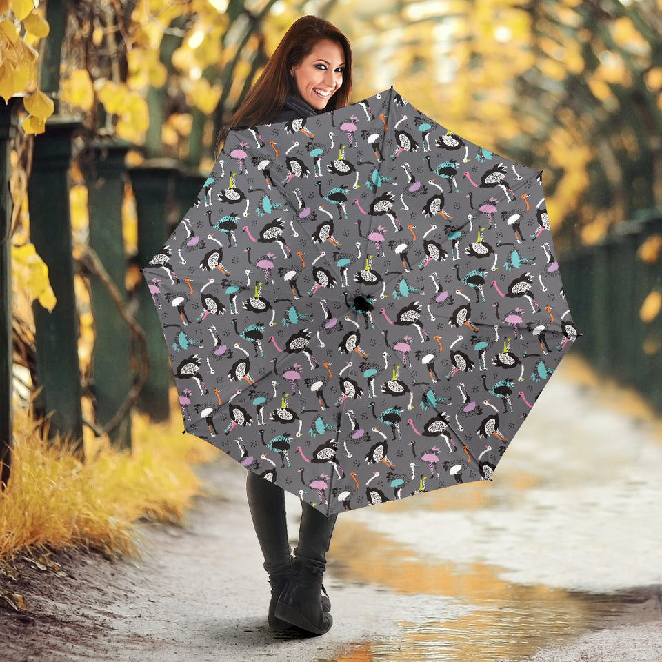 Ostrich Pattern Print Design 01 Umbrella