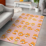 Cute Shiba Inu Dog Pattern  Area Rug