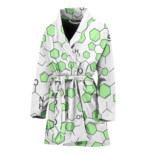 Chemistry Periodic Table Pattern Print Design 03 Women's Bathrobe