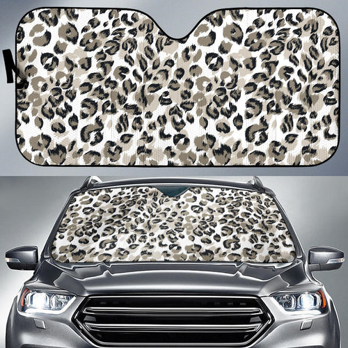 Leopard Skin Print Pattern Car Sun Shade