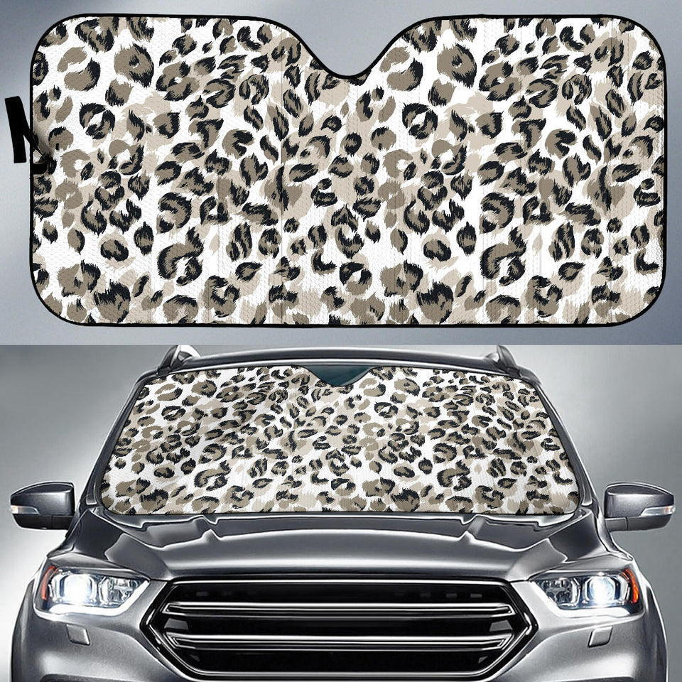 Leopard Skin Print Pattern Car Sun Shade
