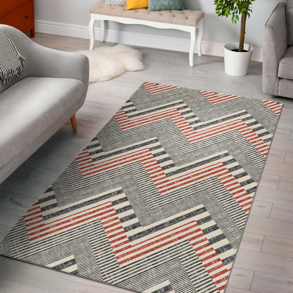 Zigzag Chevron Striped Pattern Area Rug