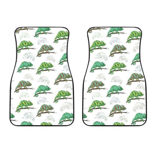 Chameleon Lizard Pattern  Front Car Mats