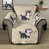 Cute Siberian Husky Recliner Cover Protector