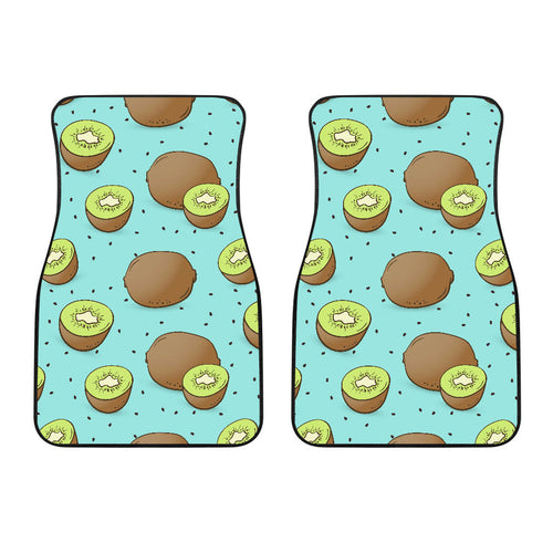 Kiwi Blue Background Front Car Mats