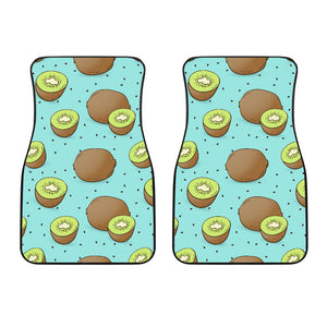 Kiwi Blue Background Front Car Mats