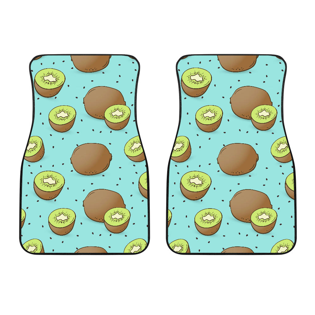 Kiwi Blue Background Front Car Mats