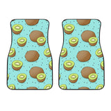 Kiwi Blue Background Front Car Mats