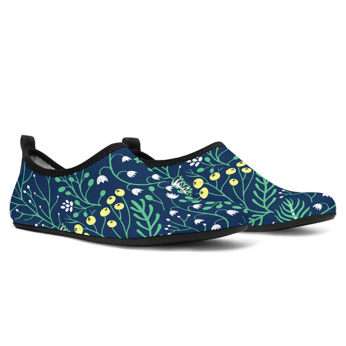 Butterfly Leaves Pattern Aqua Shoes