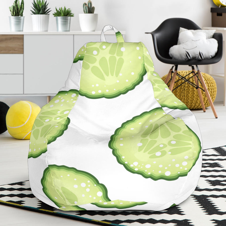 Cucumber Slices Pattern Bean Bag Cover