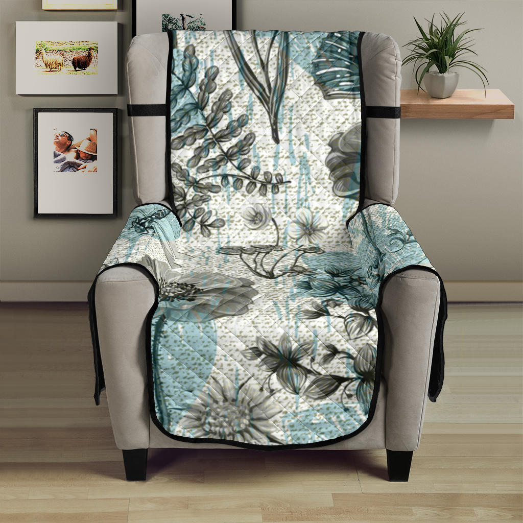 Dragonfly Butterfly Plants insect flower vintage style pattern Chair Cover Protector