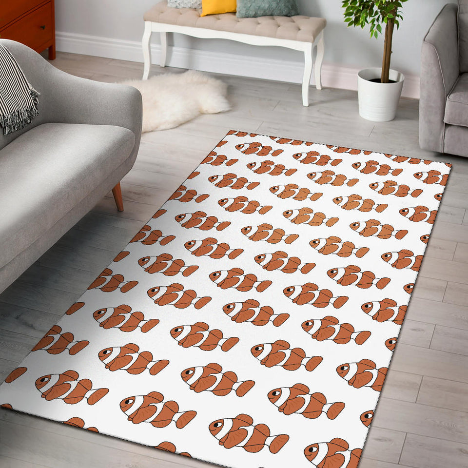 Clown Fish Pattern Print Design 05 Area Rug